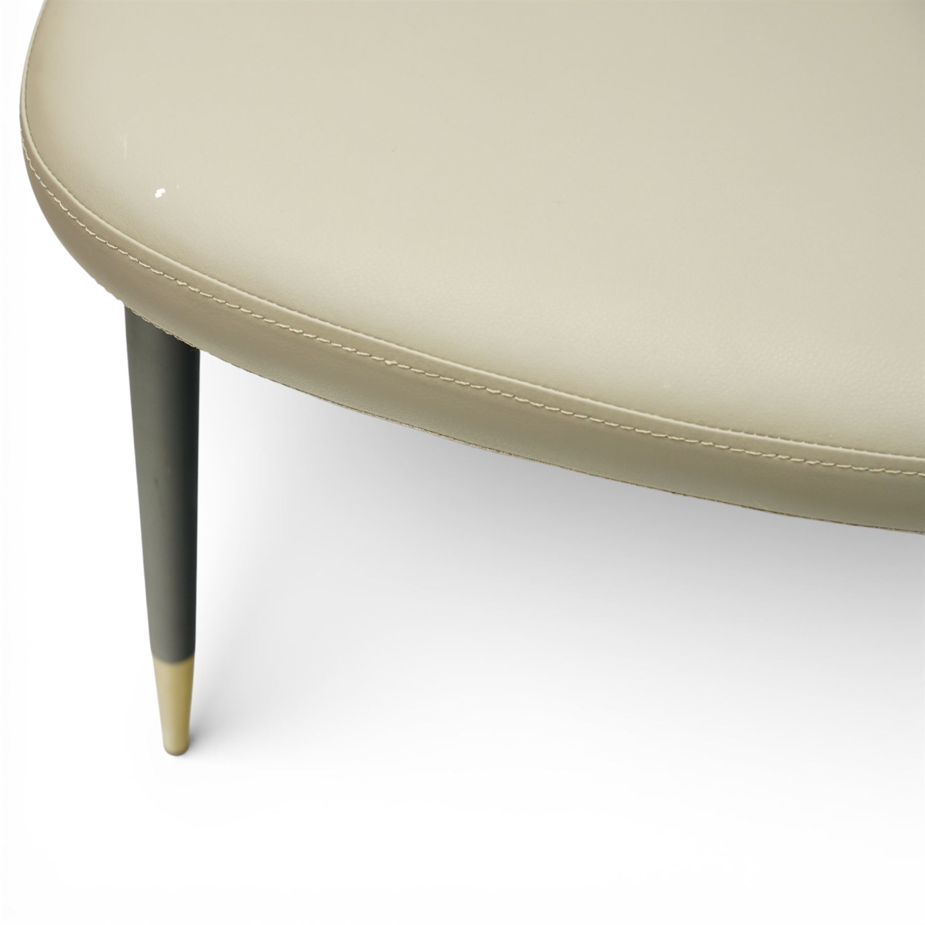 Next Home - Four 'Dwell' grey black comida dining chairs, black tapering metal legs