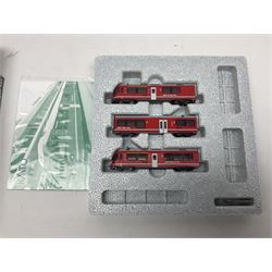 Kato 'N' gauge - two locomotives - K11602 SBB CFF Re 4/4I No.10038 and K137115 Re460 SBB 'Mit Zug ins Wallis'; together with ABe8/12 'Allegra' 3-car set; all boxed (3)