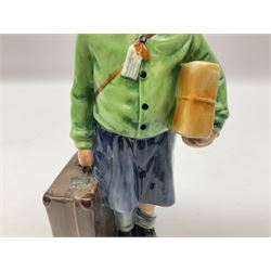 Royal Doulton The Boy Evacuee figure, modelled by Adrian Hughes, HN3202, limited edition no 8870/9500, 21cm