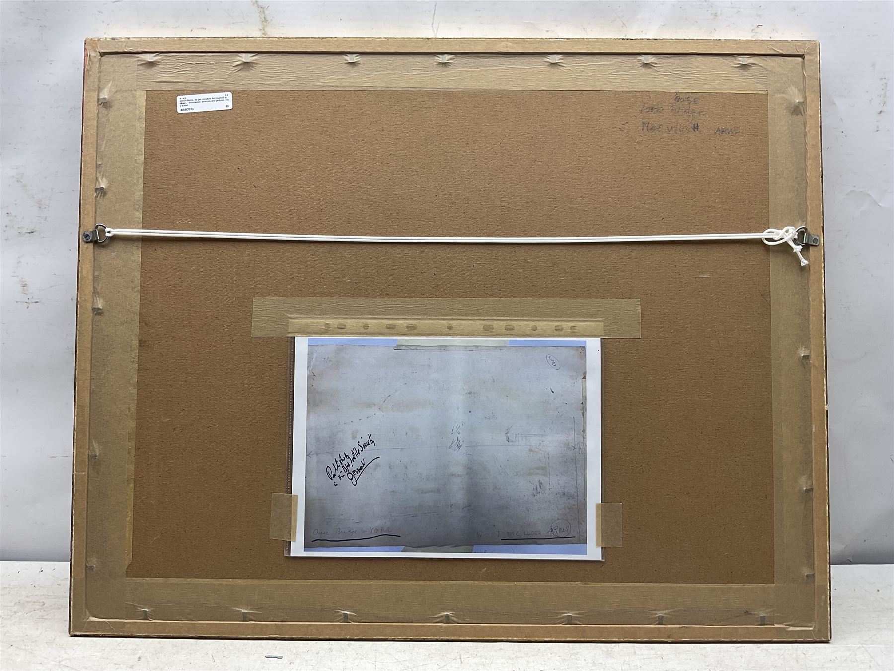 Joseph McCulloch ARWS (British 1893-1961): Ouse Bridge York, watercolour signed and titled beneath mount 37cm x 53cm  