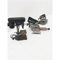 Rexon SM2150AE mitre saw and a Performance Power PP2505BD bench top 