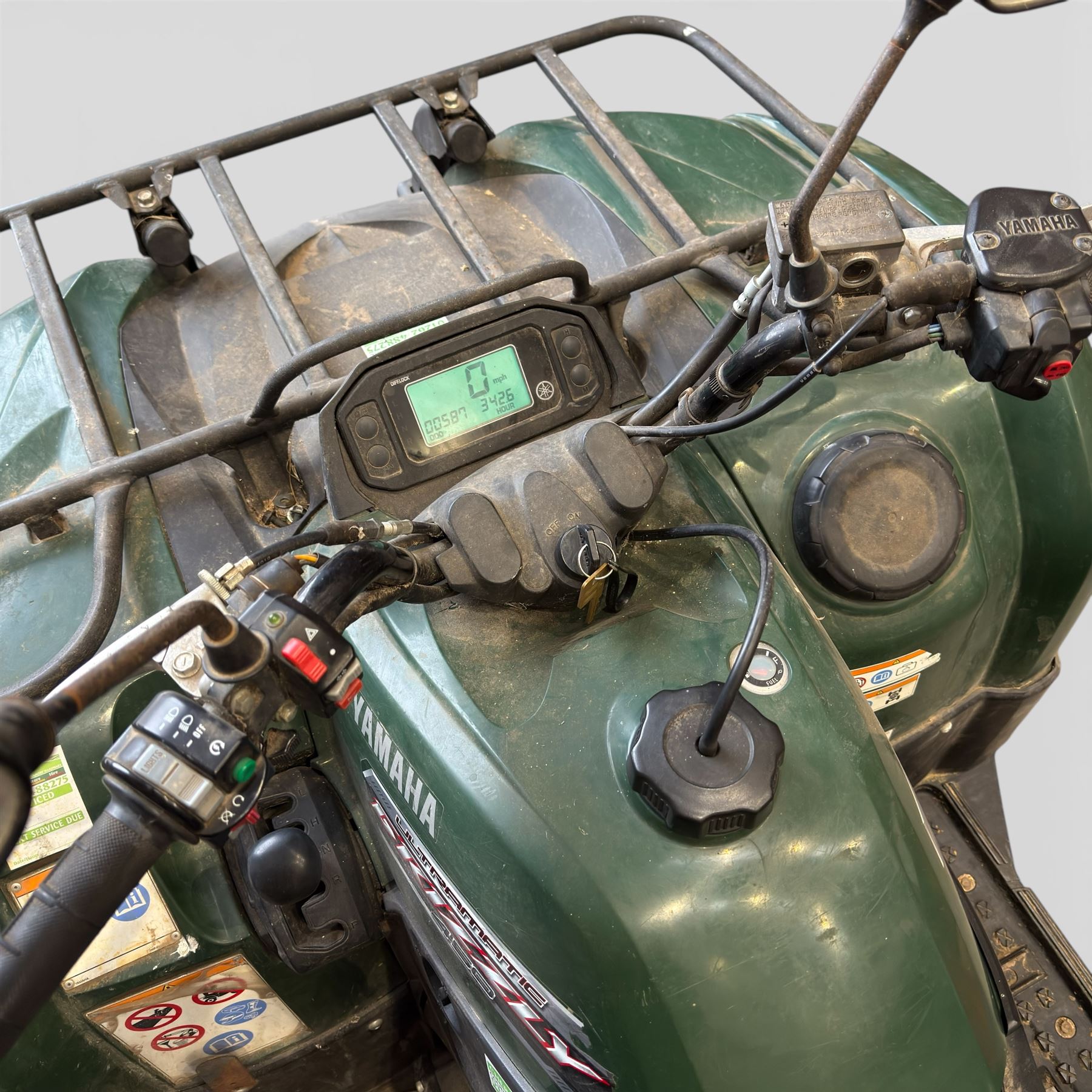 Yamaha Ultramatic Grizzly 450 Quadbike with rear mounted spreader (2012, 342 hours, 587 miles)