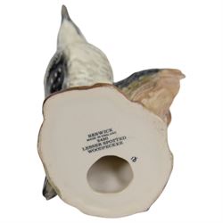 Eleven Beswick bird figures, including Lesser Spotted Woodpecker 2420, Kestrel 316, Lapwing 2416 etc   