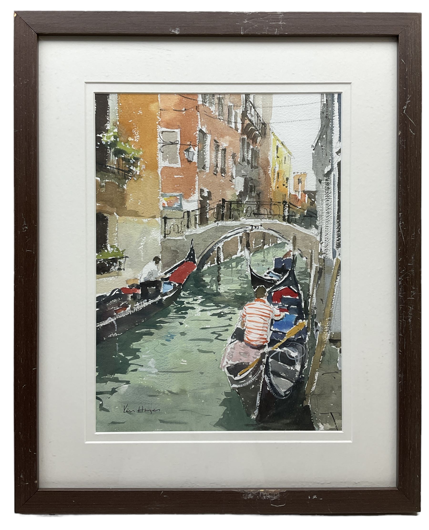 Ken Hayes (British 1962-): Venice, pair watercolours signed 27cm x 37cm (2)