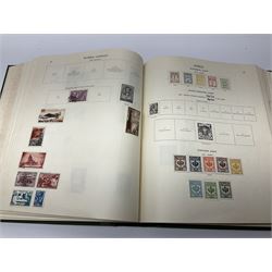 Great British and World stamps including Australia, Barbados, Belgium, Bermuda, Ceylon, Gold Coast, Iraq, Jamaica etc, in five folders / albums
