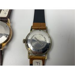 Four manual wind wristwatches including Legion, Nelson Super Strong, Sully Special 21 jewels and Paul Jobin and three automatic wristwatches including Tourist, Countess 30 jewels and Allaine 25 jewels (7)