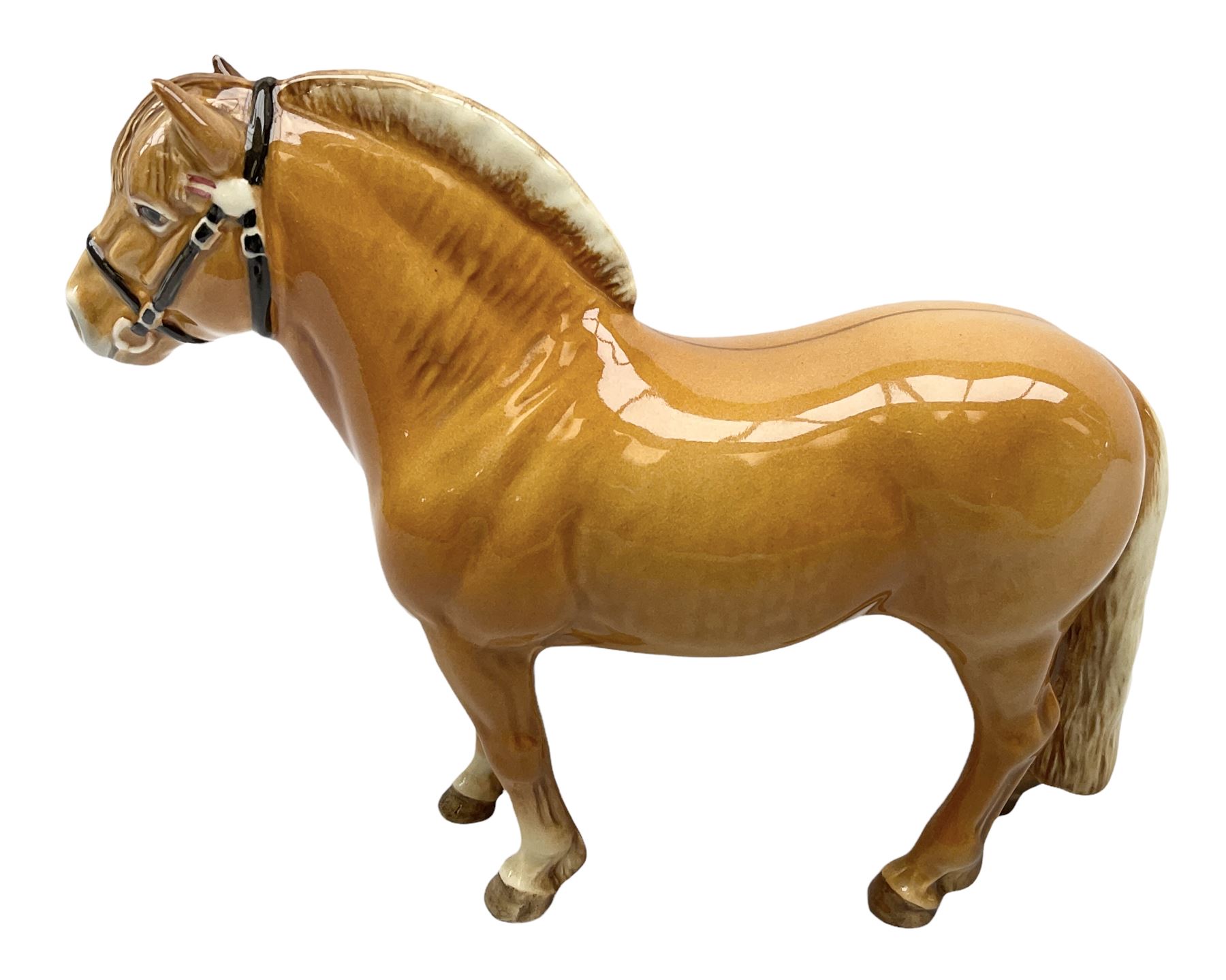 Beswick Norwegian Fjord Horse in Dun gloss, no. 2282, printed mark beneath, H16cm
