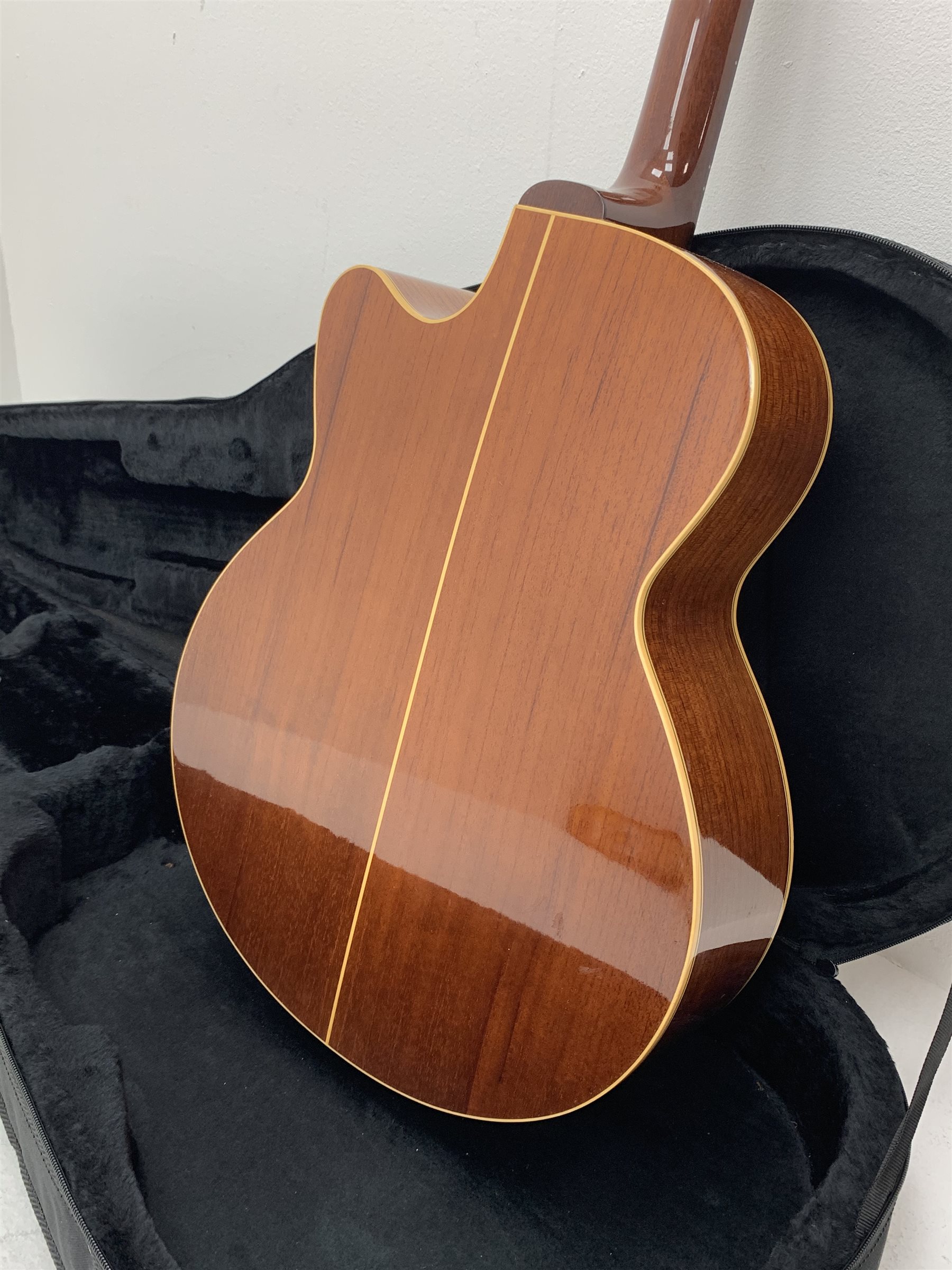 Ayres MCSM acoustic guitar designed by Gerard Gilet, Sitka Spruce, mahogany back and sides, in carrying case