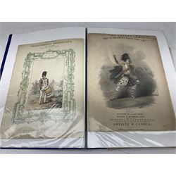 Album of sheet music relating to war and army interest, to include The Guards Waltz, Break The News to Mother, The Cyprus Polka etc, some facsimile
