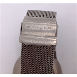  Gentleman's Skagen titanium wristwatch no.809XLTTM cased  