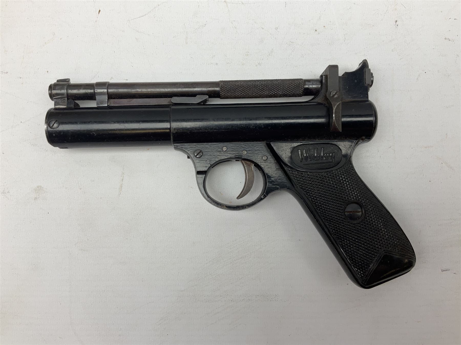 Webley Hurricane .22 air pistol with over lever action and thumb safety L27cm; Webley Premier .22 air pistol with over lever action No.816; part Diana model 2 air pistol; and quantity of .22 pellets in three tins