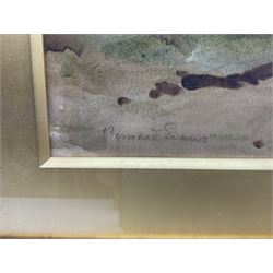 Bernard Walter Evans (British 1848-1922): 'Auribeau-sur-Siagne' France', watercolour and pencil signed, titled verso 34cm x 52cm