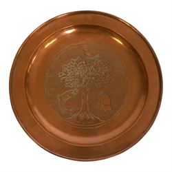 The Keswick School of Industrial Art, St Kentigern charger, the central panel which featur...