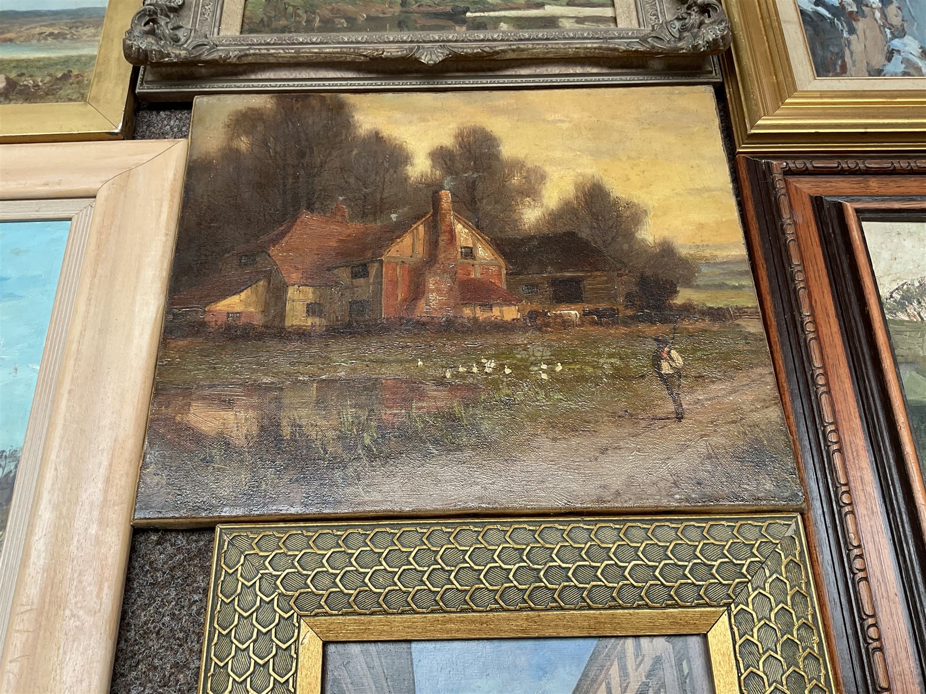 Collection of oil paintings, artists including Albert Ernest Bottomley, Stephen Denison, Hermann Sandoz, H Drummond, Ainsworth, Keith Cresswell, etc (10)