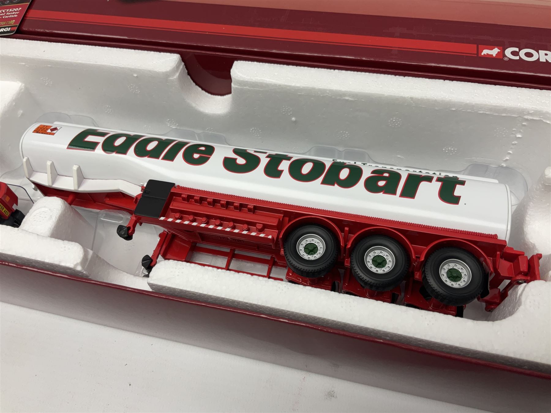 Corgi Eddie Stobart - three Hauliers of Renown lorries; CC13722 Scania R Fridge Trailer; CC15202 MAN XLX; and CC15207 MAN TG-X (XL) Fuel Tanker; all boxed (3)