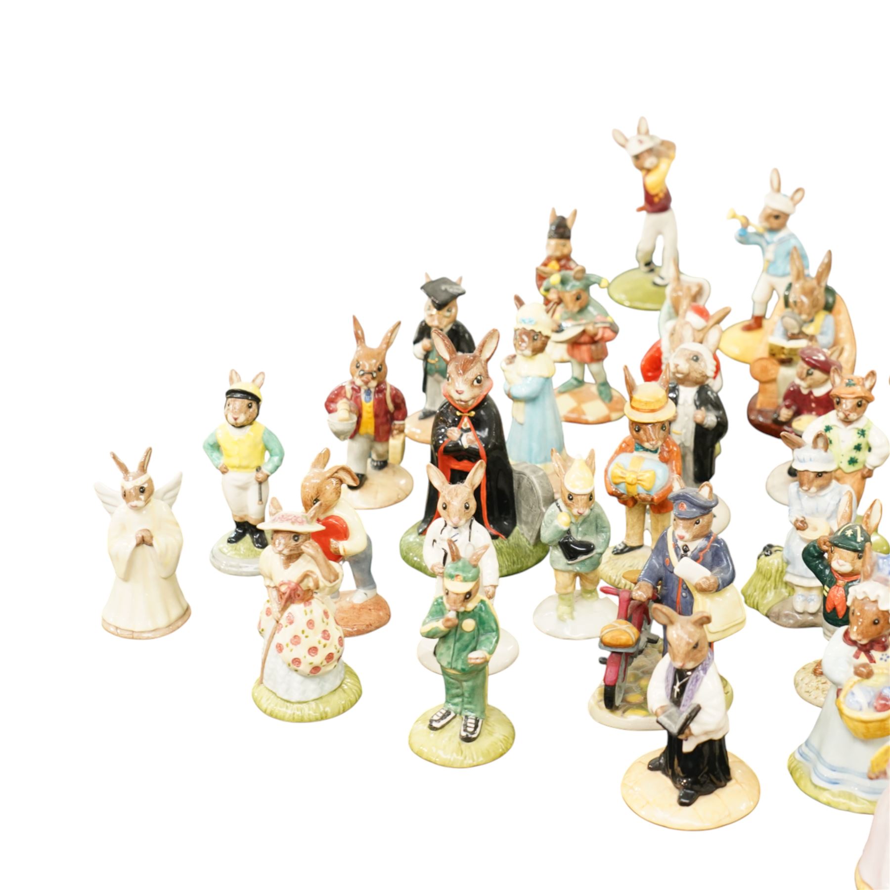 Large and extensive collection of Royal Doulton Bunnykins figures, the majority with certificates, approximately 140 overall, and a similarly large collection of boxes 
