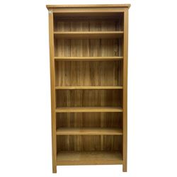 Contemporary light oak open bookcase, fi