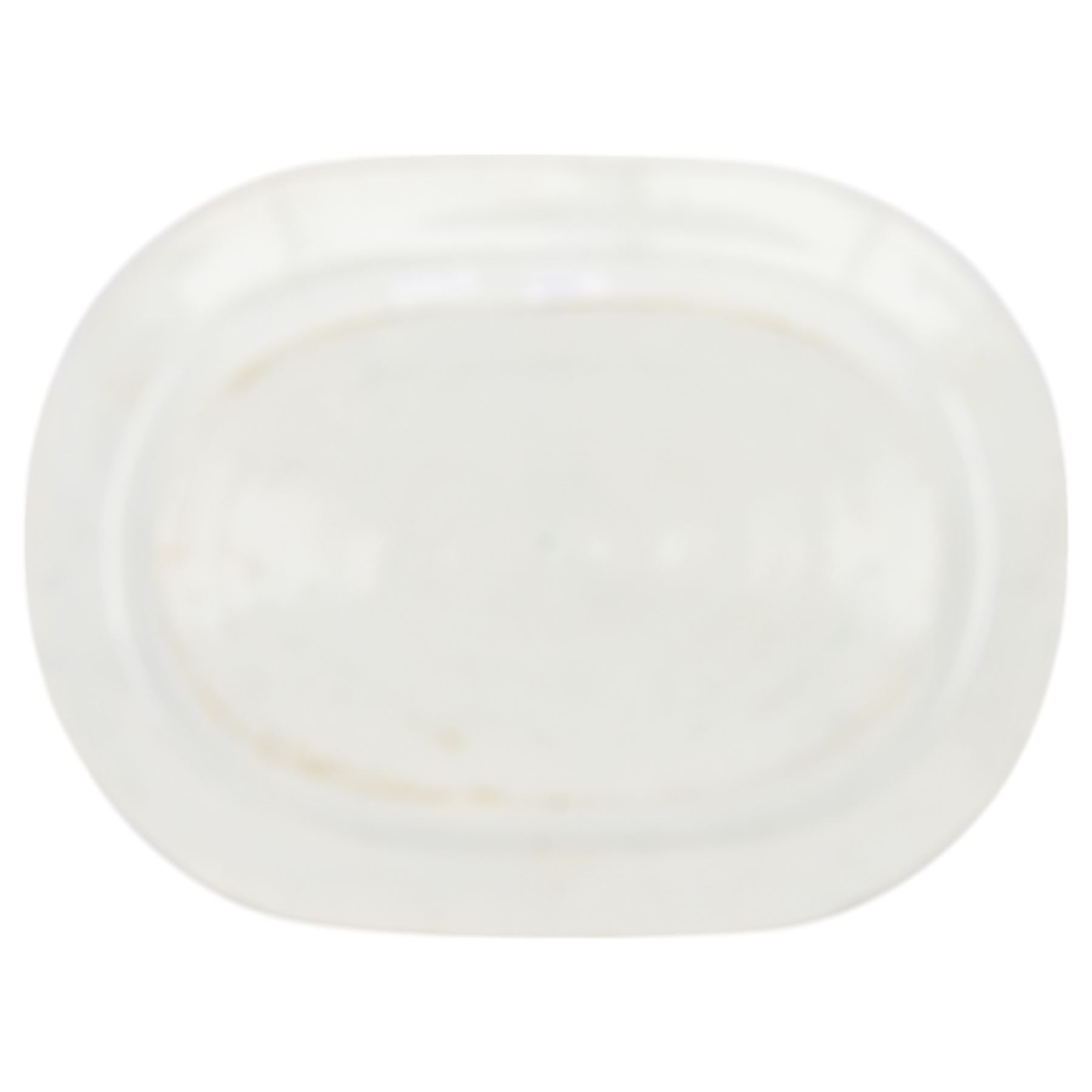 Early 19th century Henshall & Co blue and white transfer printed platter, depicting figures by a lake with floral border, W53cm