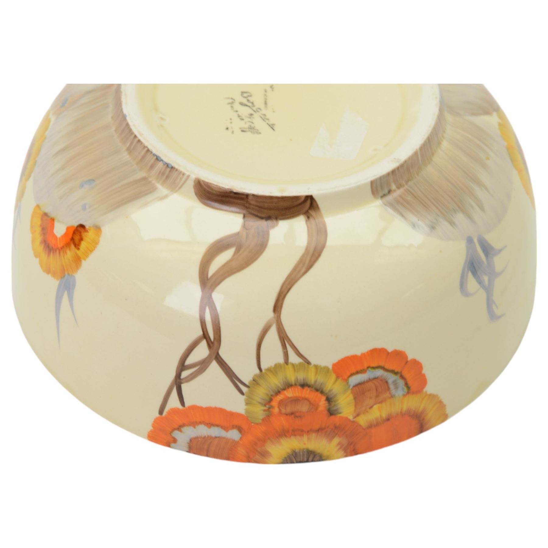 Clarice Cliff Bizarre Rhodanthe pattern bowl, D21cm