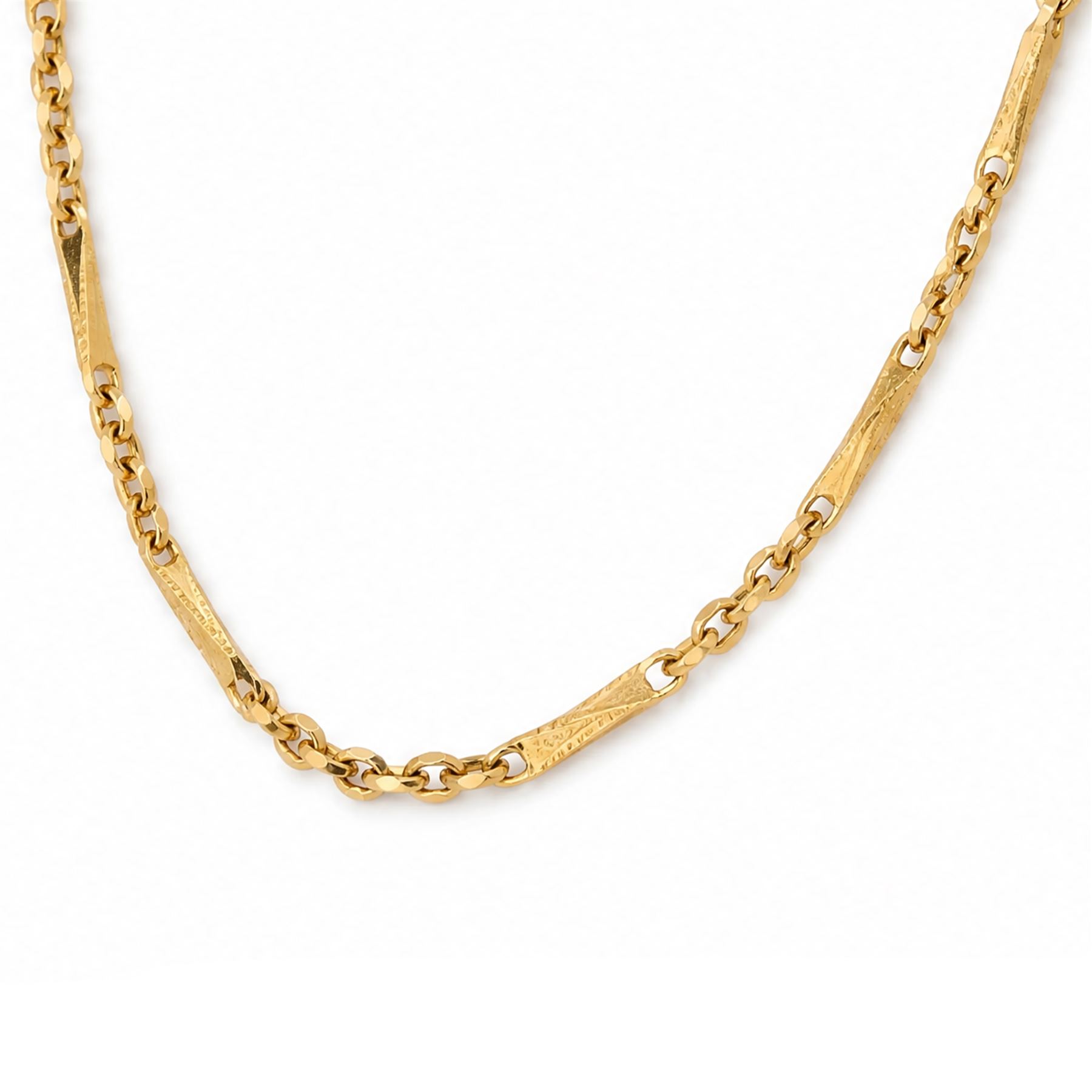 21ct gold fancy link chain necklace