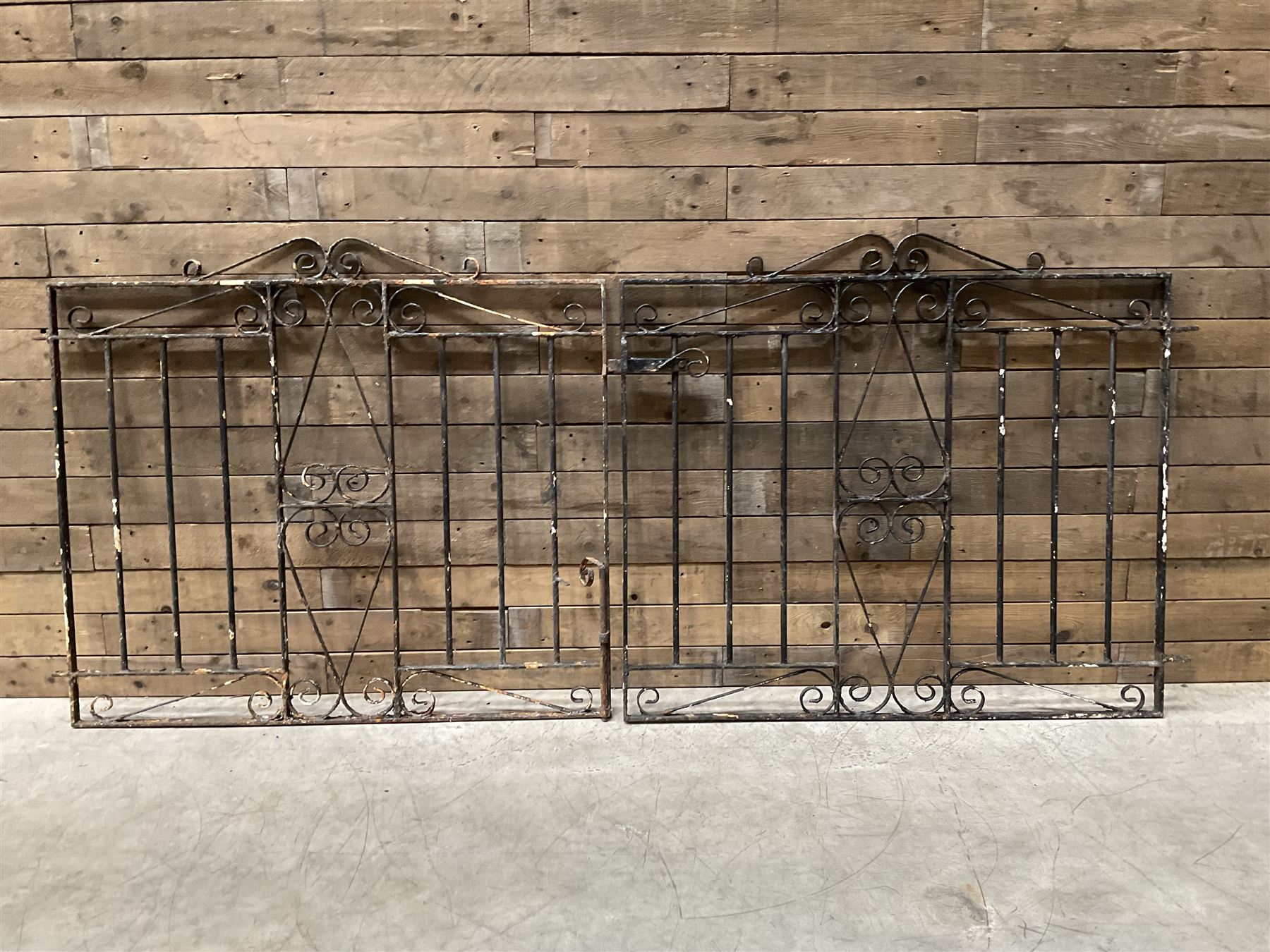 Pair of wrought iron garden gates