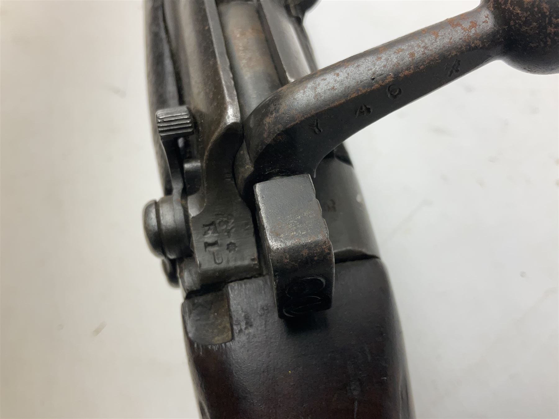 WW1 Lee Enfield SMLE bolt-action rifle, dated 1918, with single barrel band and bayonet fitting L113cm FIREARMS CERTIFICATE REQUIRED OR RFD