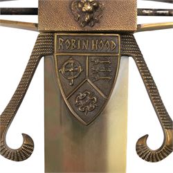 Two Robin Hood sword replicates, with jewel set handle, overall L117cm