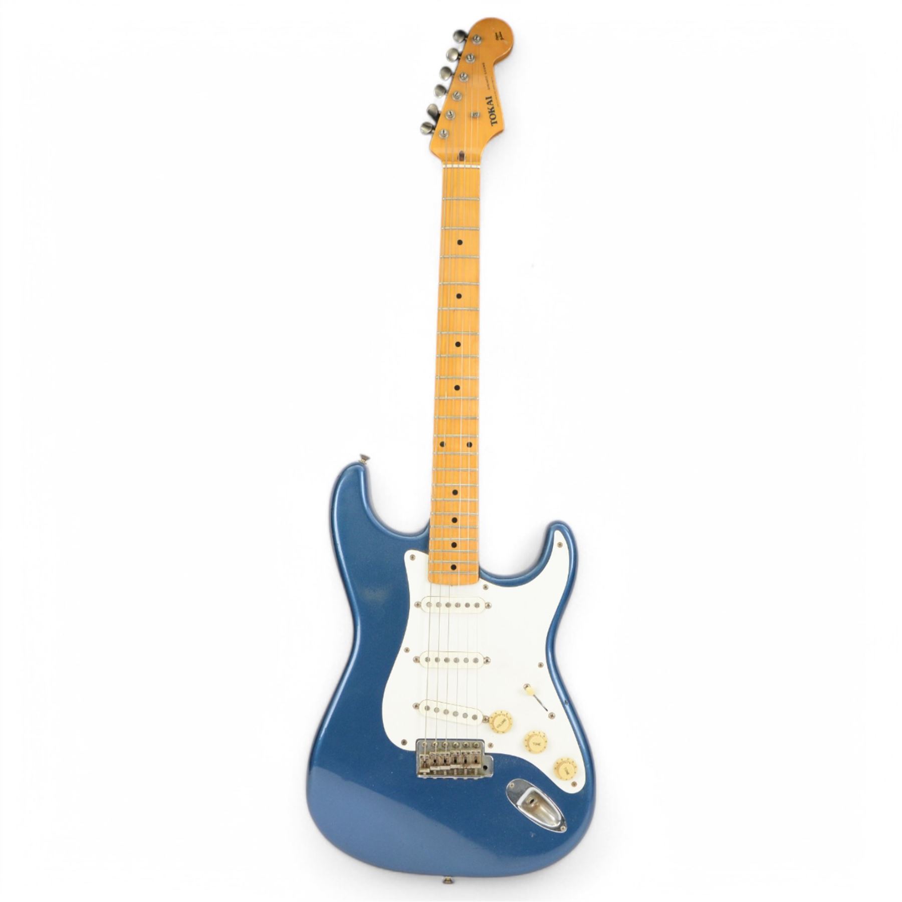 Tokai Springy Sound reissue electric guitar, in metallic blue finish, made in Japan serial no. 11126, contained within hard case, guitar L97cm