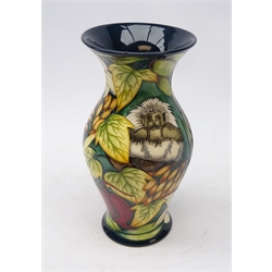  Moorcroft 'Cotton Top' pattern baluster vase designed by Sian Leeper dated 2002 ltd.ed 41/150, H23cm  