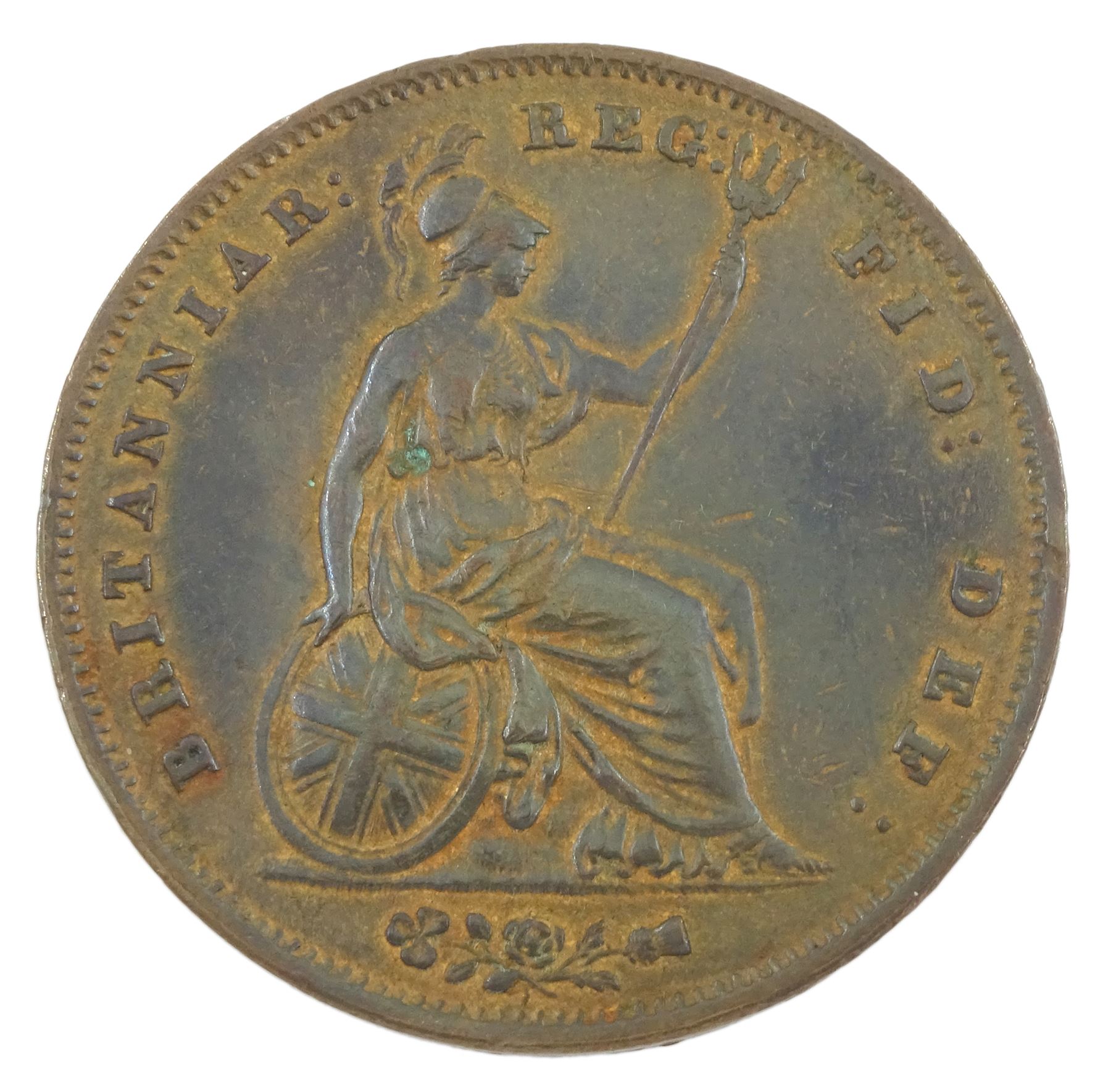 Queen Victoria 1855 penny coin