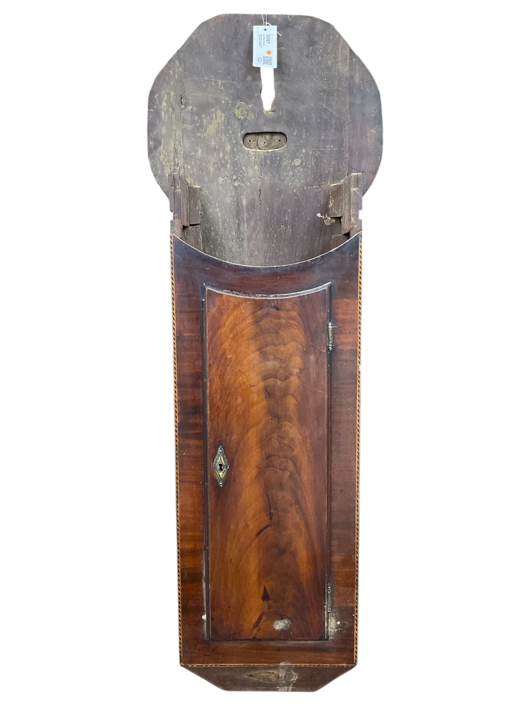 19th century inlaid mahogany tavern clock case