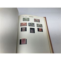 Great British and World stamps including Queen Victoria penny red on cover, silk postcard, various first day covers, Ascension, Argentina, Austria, Bulgaria, France, Germany, Greece, India, Japan etc, housed in various albums and loose, in one box