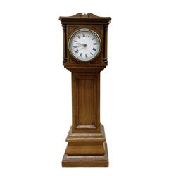 French- late19th century miniature scale longcase clock standing 13