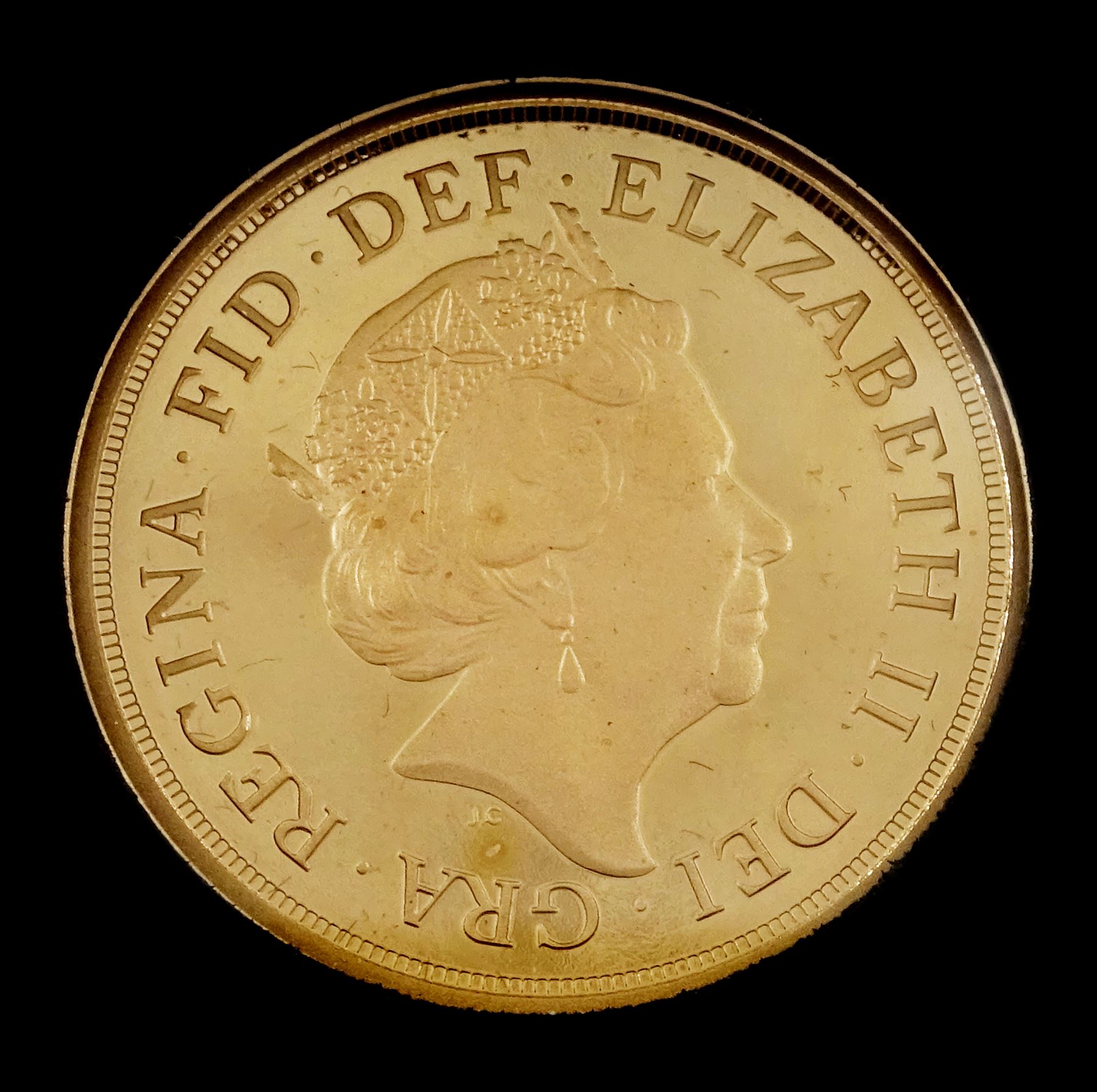 Queen Elizabeth II 2015 gold proof full sovereign coin, cased 