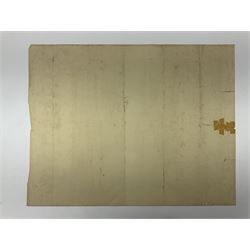 German monochrome 'Gestapo' poster, probably post-WW2, depicting the head of a grim faced Gestapo officer in uniform 55 x 42cm; unframed