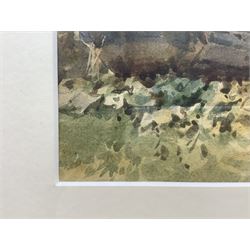 John Gutteridge Sykes (British 1866-1941): Boats at Port Mulgrave, watercolour signed l.l. 22cm x 34cm