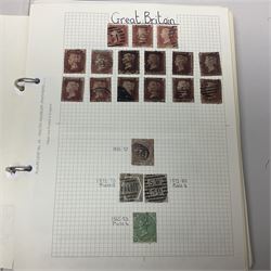 Great British Queen Victoria and later stamps, including imperf penny reds, perf penny reds, half penny 'bantams', small number of stamps on pieces or covers, one penny lilacs with block and pairs, 1883-84 two shillings sixpence, five shillings and ten shillings, various King Edward VII issues,  King George V seahorses etc