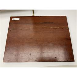 Two 1950s tapestries, the framed example celebrating the 1953 coronation, the second converted into a fire screen depicting a floral display, firescreen H70cm (2)