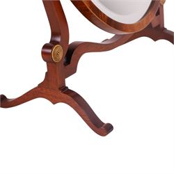 Edwardian dressing table mirror, of oval form, H56cm