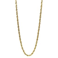 Garrard & Co 18ct gold fancy rectangular link necklace, London import mark 1997