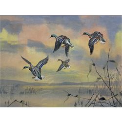 Martin Garvey (British 20th century): 'Return at Eventide', watercolour signed, labelled verso 29cm x 38cm