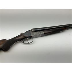 Belgian 12-bore side-by-side double barrel boxlock ejector sporting gun with dummy sidelock plates, 76cm barrels, walnut stock with chequered pistol grip and fore-end, NVN, serial no.14293, L117cm overall SHOTGUN CERTIFICATE REQUIRED