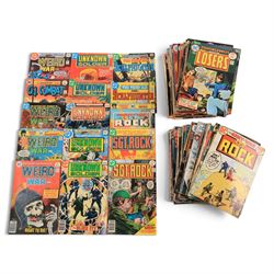 Collection of Bronze Age and later DC war and similar comic books, titles including Weird ...