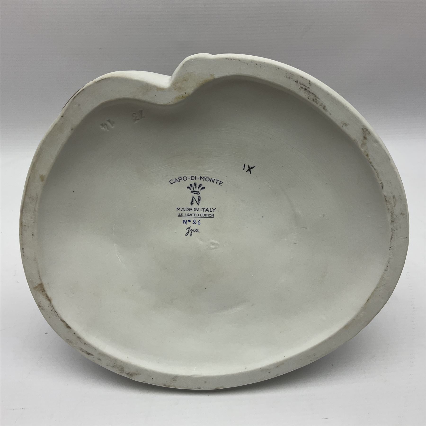 Two Royal Doulton figures, Buttercup HN2309 and Ascot HN2356, together with Capodimonte figure Hussar and His Lady 