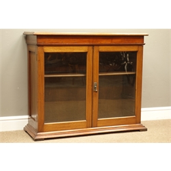  Victorian mahogany glazed bookcase, W99cm, H83cm, D36cm  