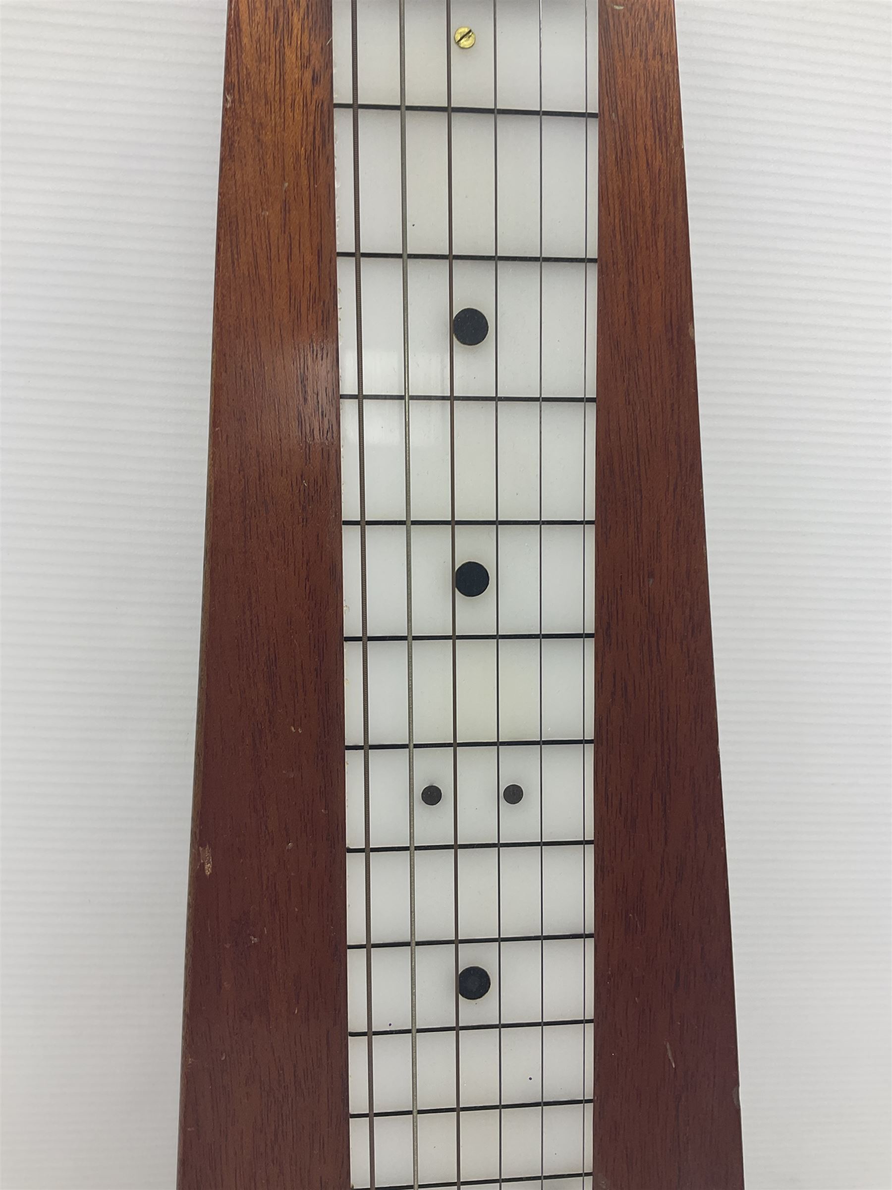 Early 1960s lap steel electric guitar with mahogany body and Plato pick-up, L81.5cm