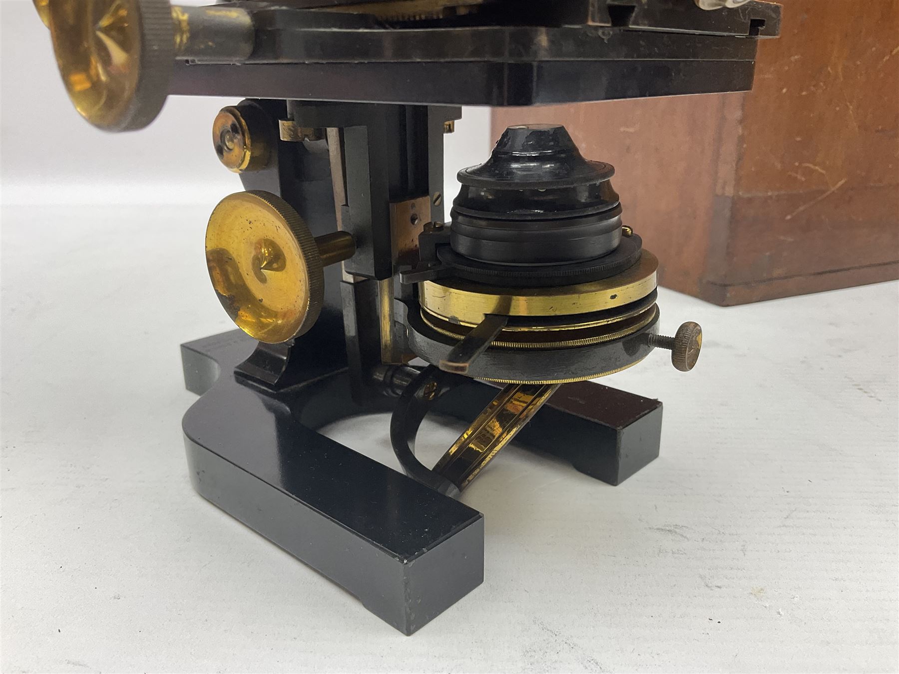 Three W. Watson & Sons microscopes, comprising Kima no 58173, Low power binocular no 98846 and High power binocular no 103144, all boxed 