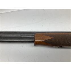 Winchester Japan 5500 12-bore by two-and-three quarters over-and-under double barrel boxlock ejector sporting gun, with 71cm barrels, ventilated rib and barrels, the walnut stock with chequered pistol grip and fore-end, single selective trigger and top safety, serial no.K542927E, L115cm overall; in gun sling SHOTGUN CERTIFICATE REQUIRED