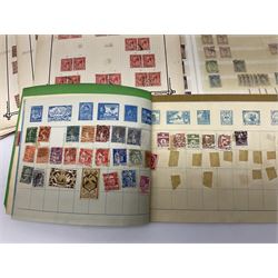 Mostly Great British stamps in albums and on pages including King George V, Queen Elizabeth II used stamps, small number of World stamps etc