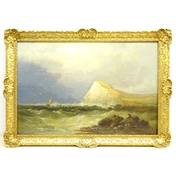  James Webb (British 1825-1895) Shakespeare Cliff Dover, oil on canvas signed and dated '67, 50cm x 75cm  